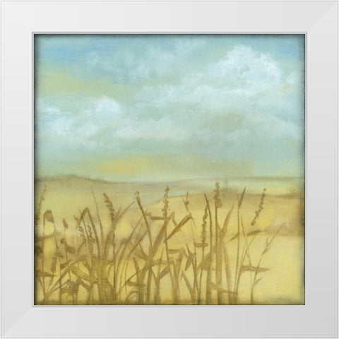 Through the Wheatgrass I White Modern Wood Framed Art Print by Goldberger, Jennifer