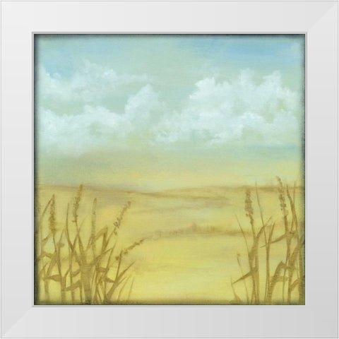 Through the Wheatgrass II White Modern Wood Framed Art Print by Goldberger, Jennifer