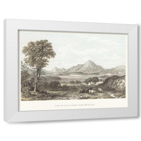 View of Loch Lomond White Modern Wood Framed Art Print by Unknown