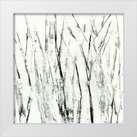 Birches I White Modern Wood Framed Art Print by Gordon, Sharon