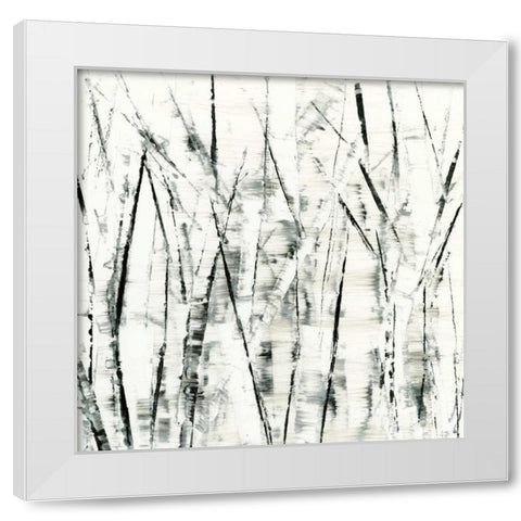 Birches II White Modern Wood Framed Art Print by Gordon, Sharon