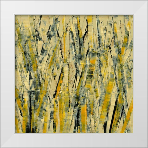 Birches III White Modern Wood Framed Art Print by Gordon, Sharon