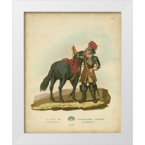 Men in Armour VI White Modern Wood Framed Art Print by Meyrick