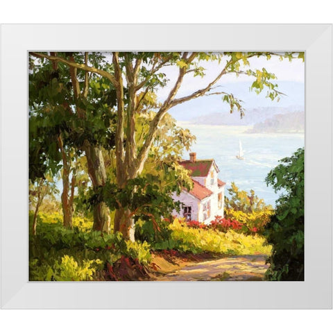 Bayside Digs White Modern Wood Framed Art Print by Dertner, Erin