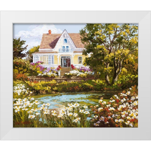 Overlooking the Pond White Modern Wood Framed Art Print by Dertner, Erin