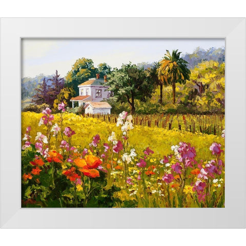 Symphony of Spring White Modern Wood Framed Art Print by Dertner, Erin