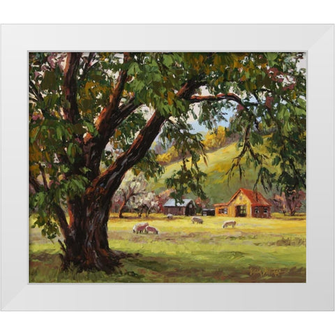 Quiet Meadow White Modern Wood Framed Art Print by Dertner, Erin