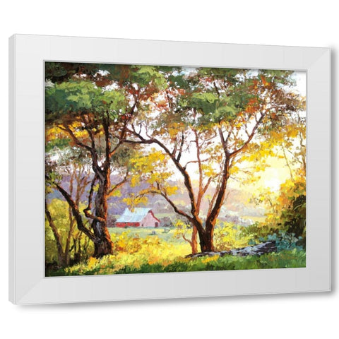 Burnished Landscape White Modern Wood Framed Art Print by Dertner, Erin