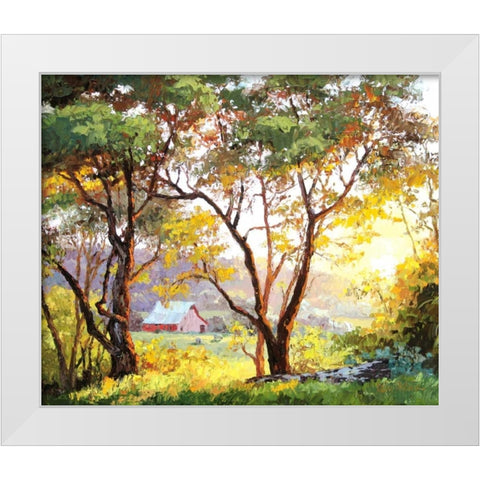 Burnished Landscape White Modern Wood Framed Art Print by Dertner, Erin