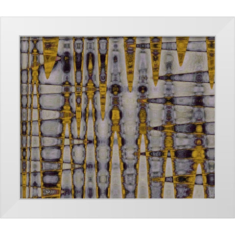 Ochre and Plum I White Modern Wood Framed Art Print by Mountain, Ricki