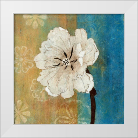 Full Bloom II White Modern Wood Framed Art Print by Green-Aldridge, W.