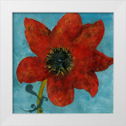 Summer Bloom I White Modern Wood Framed Art Print by Green-Aldridge, W.