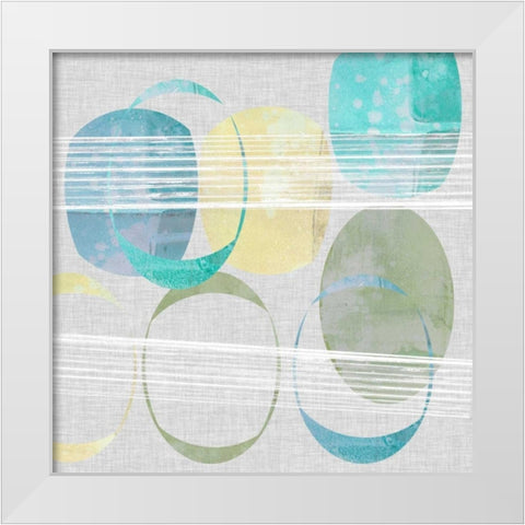 Stone Pattern I White Modern Wood Framed Art Print by Goldberger, Jennifer