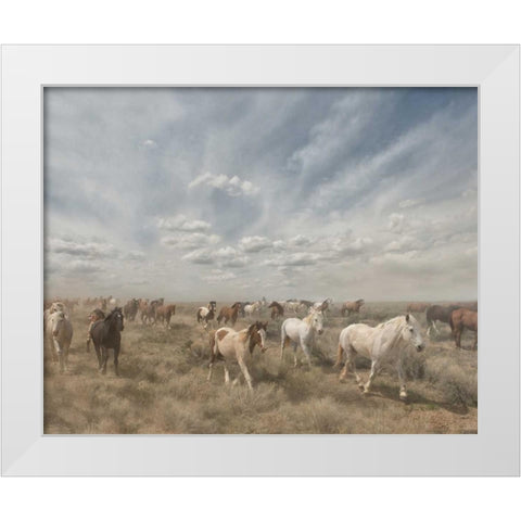 Big Sky White Modern Wood Framed Art Print by PHBurchett