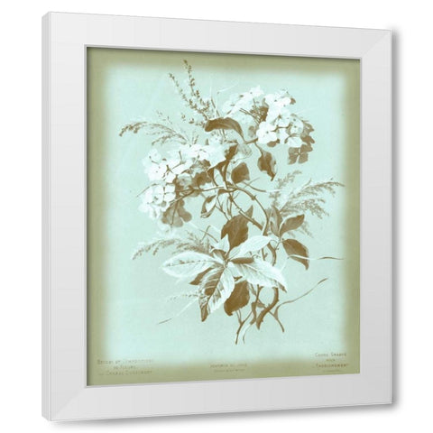 Dussurgey Hydrangea on Blue White Modern Wood Framed Art Print by Dussurgey, Chabal