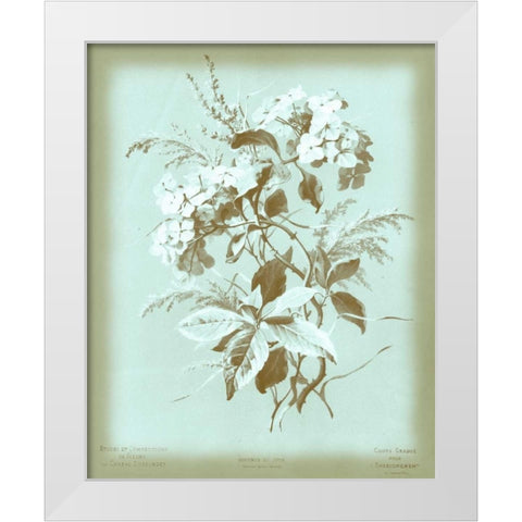 Dussurgey Hydrangea on Blue White Modern Wood Framed Art Print by Dussurgey, Chabal