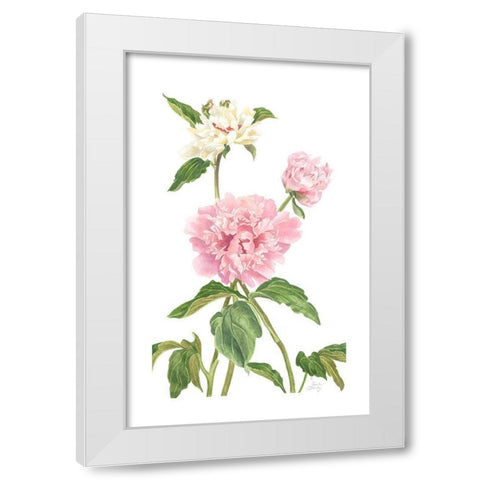 Peony II White Modern Wood Framed Art Print by Shirley, Pamela