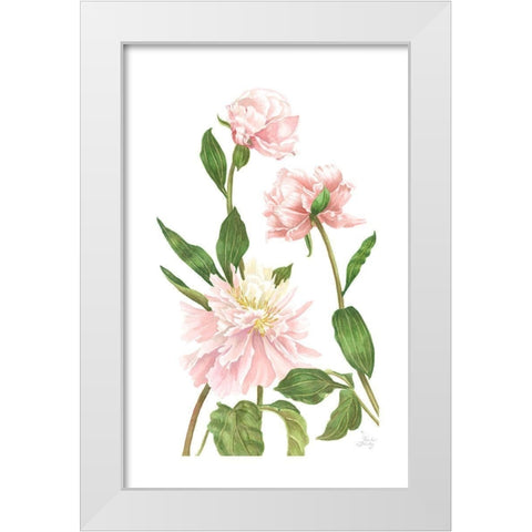 Peony III White Modern Wood Framed Art Print by Shirley, Pamela