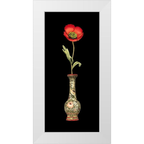 Poppy Magic I White Modern Wood Framed Art Print by Vision Studio