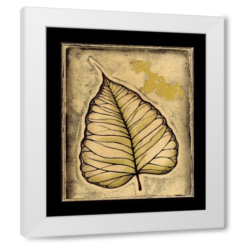 Leaf Panel I White Modern Wood Framed Art Print by Vision Studio
