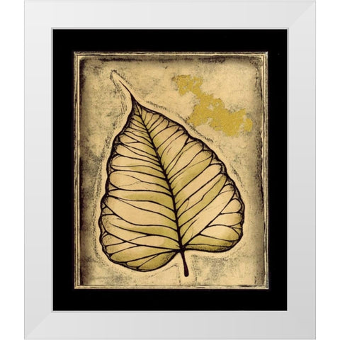Leaf Panel I White Modern Wood Framed Art Print by Vision Studio