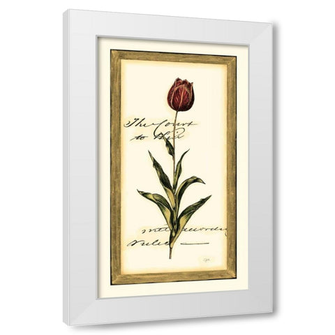 Jens Tulip II White Modern Wood Framed Art Print by Vision Studio