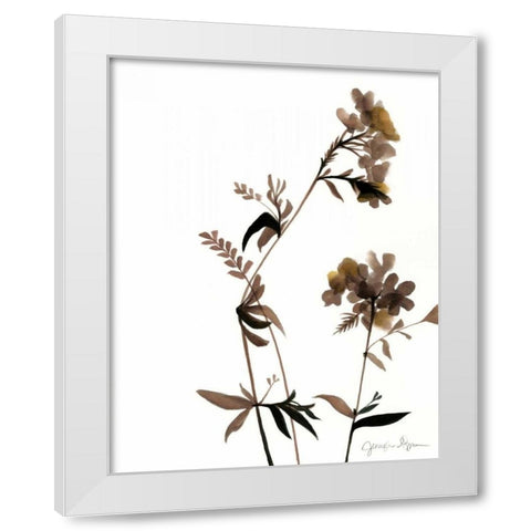 Watermark Wildflowers II White Modern Wood Framed Art Print by Goldberger, Jennifer