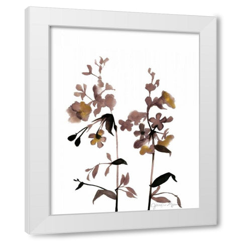 Watermark Wildflowers III White Modern Wood Framed Art Print by Goldberger, Jennifer