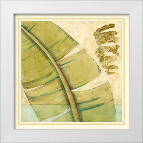 Peacock Palm III White Modern Wood Framed Art Print by Goldberger, Jennifer