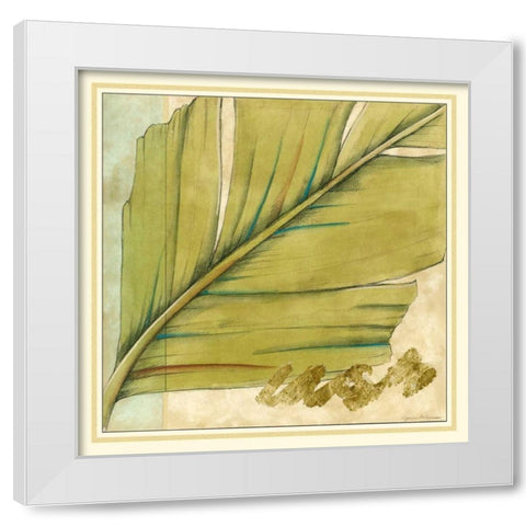 Peacock Palm IV White Modern Wood Framed Art Print by Goldberger, Jennifer