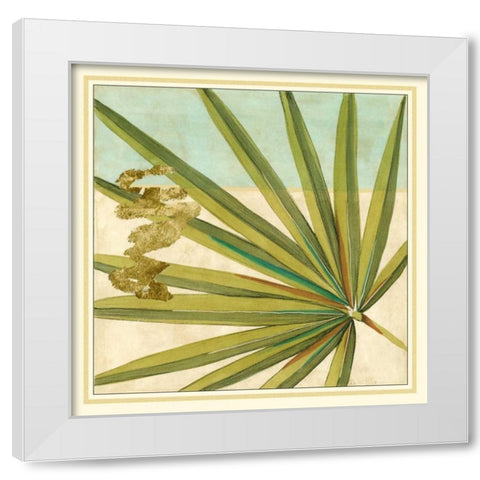 Peacock Palm V White Modern Wood Framed Art Print by Goldberger, Jennifer