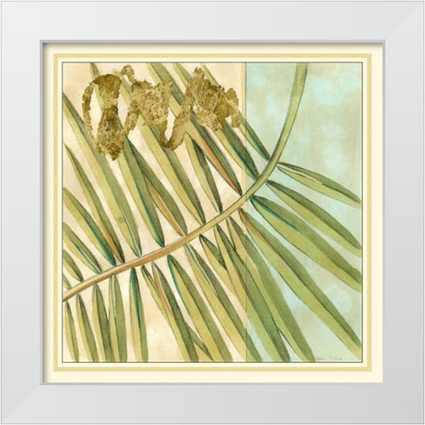 Peacock Palm VI White Modern Wood Framed Art Print by Goldberger, Jennifer