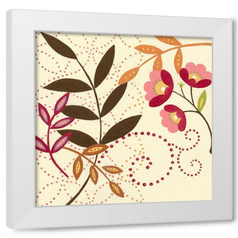 Berry Blossom I White Modern Wood Framed Art Print by Vision Studio