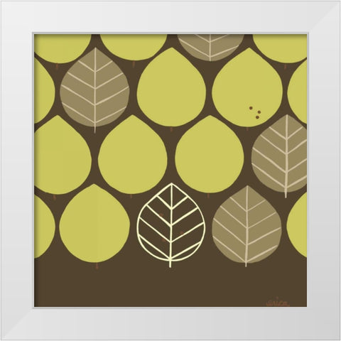 Forest Motif I White Modern Wood Framed Art Print by Vess, June Erica