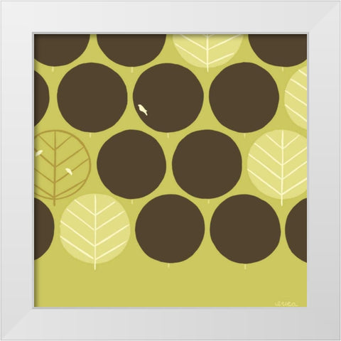 Forest Motif II White Modern Wood Framed Art Print by Vess, June Erica