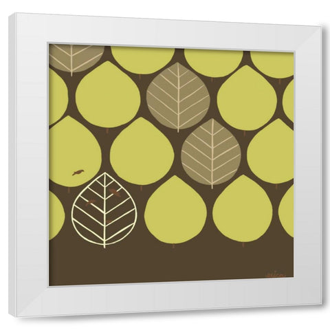 Forest Motif IV White Modern Wood Framed Art Print by Vess, June Erica