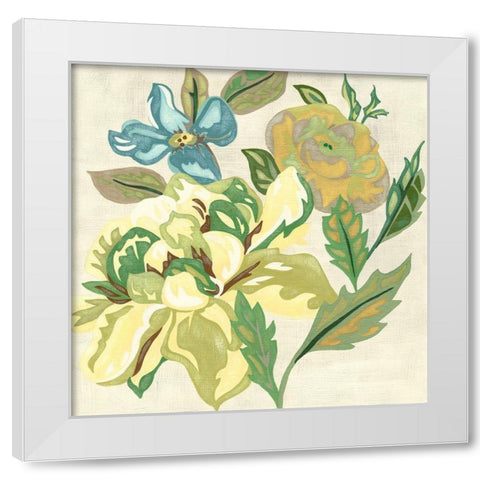 Modern Chintz I White Modern Wood Framed Art Print by Zarris, Chariklia