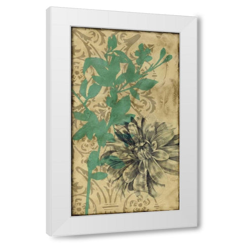 Tandem Blooms I White Modern Wood Framed Art Print by Goldberger, Jennifer