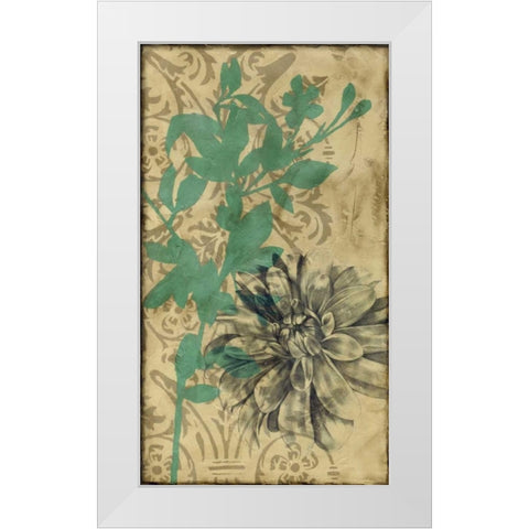 Tandem Blooms I White Modern Wood Framed Art Print by Goldberger, Jennifer