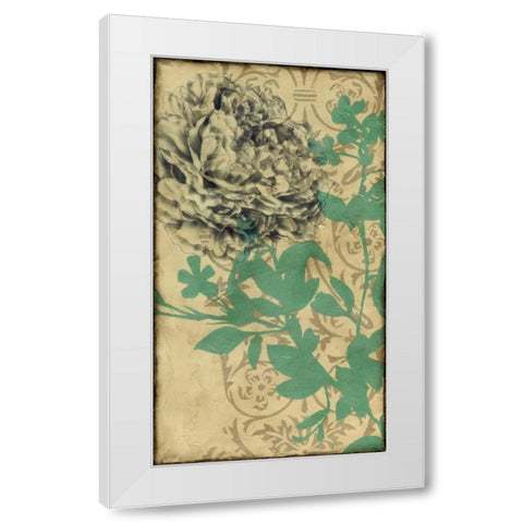 Tandem Blooms II White Modern Wood Framed Art Print by Goldberger, Jennifer