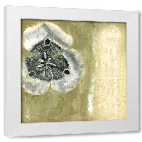 Celadon in Bloom II White Modern Wood Framed Art Print by Goldberger, Jennifer