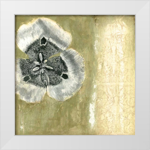 Celadon in Bloom II White Modern Wood Framed Art Print by Goldberger, Jennifer