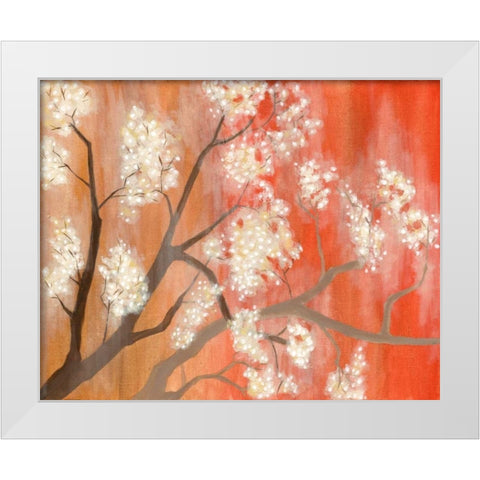 Mandarin Mist I White Modern Wood Framed Art Print by Lam, Vanna