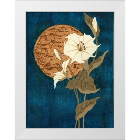 Moonlit Blossoms I White Modern Wood Framed Art Print by Slocum, Nancy