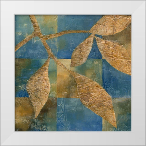 Burnished Branch I White Modern Wood Framed Art Print by Zarris, Chariklia