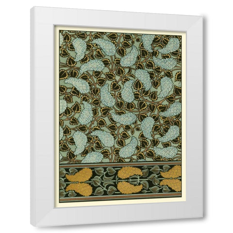 Garden Tapestry I White Modern Wood Framed Art Print by Grasset