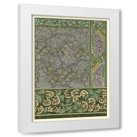 Garden Tapestry III White Modern Wood Framed Art Print by Grasset