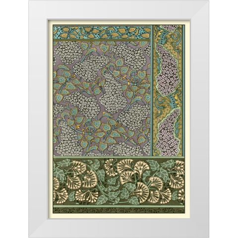 Garden Tapestry III White Modern Wood Framed Art Print by Grasset