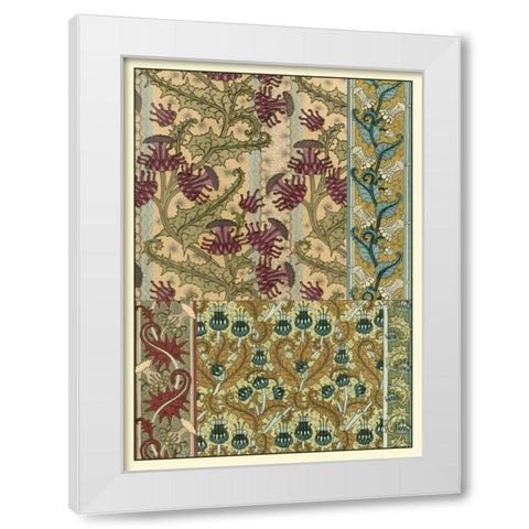 Garden Tapestry IV White Modern Wood Framed Art Print by Grasset
