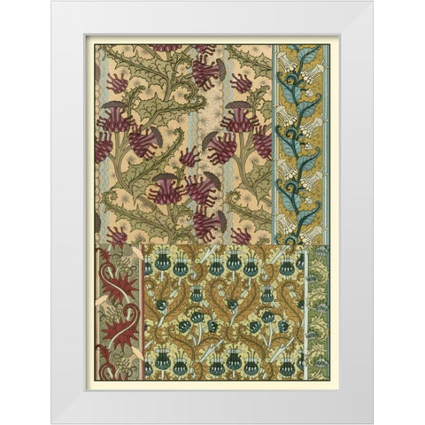 Garden Tapestry IV White Modern Wood Framed Art Print by Grasset